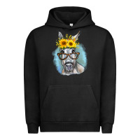 Pigment Black Sunflower Glasses Donkey Urban Hoodie - RanaPortraitStore