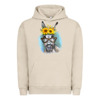 Pigment French Oak Sunflower Glasses Donkey Urban Hoodie - RanaPortraitStore