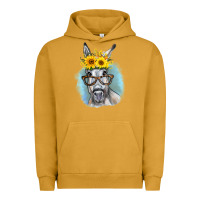 Pigment Peanut Butter Sunflower Glasses Donkey Urban Hoodie - RanaPortraitStore