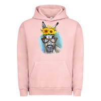 Pigment Salmon Sunflower Glasses Donkey Urban Hoodie - RanaPortraitStore