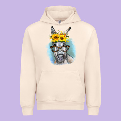 Sunflower Glasses Donkey Urban Hoodie Designed By Ranaportraitstore