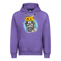 Tulip Sunflower Glasses Donkey Urban Hoodie - RanaPortraitStore