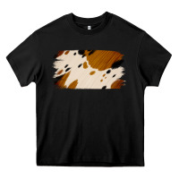 Black Cowhide Black and Light Brown Brushstroke Heavy Core Tee - Jasminsmagicworld