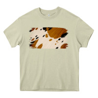 Mossy Cowhide Black and Light Brown Brushstroke Heavy Core Tee - Jasminsmagicworld
