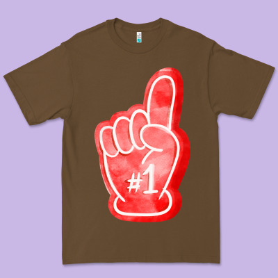 Number One Foam Finger Premium Tee Designed By Fadigitalartstudio