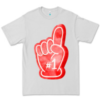 Dove Grey number one foam finger Premium Tee - FaDigitalArtStudio