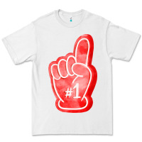White number one foam finger Premium Tee - FaDigitalArtStudio