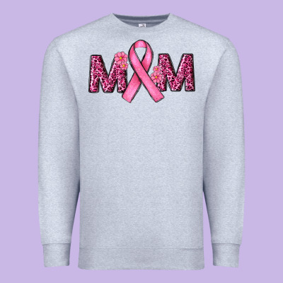 Cancer Ribbon Mom Premium Sweatshirt Designed By Ranaportraitstore