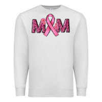 Oatmeal Heather cancer ribbon mom Premium Sweatshirt - RanaPortraitStore