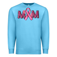 Ocean Blue cancer ribbon mom Premium Sweatshirt - RanaPortraitStore