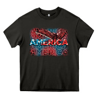 Asphalt America america america america 4th of july Heavy Core Tee - FaDigitalArtStudio