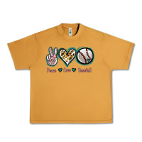 Peanut Butter Peace Love Baseball Urban Heavy Tee - Jasminsmagicworld