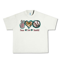 Pistachio Peace Love Baseball Urban Heavy Tee - Jasminsmagicworld