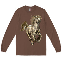 Chestnut percheron horse Long Sleeve Tee - LillyAllenDesigns