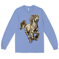 Colony Blue percheron horse Long Sleeve Tee - LillyAllenDesigns