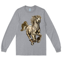 Heather Grey percheron horse Long Sleeve Tee - LillyAllenDesigns