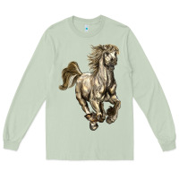 Matcha percheron horse Long Sleeve Tee - LillyAllenDesigns
