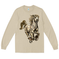 Mushroom percheron horse Long Sleeve Tee - LillyAllenDesigns