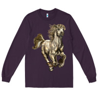 Plum percheron horse Long Sleeve Tee - LillyAllenDesigns