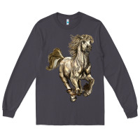 Smoke percheron horse Long Sleeve Tee - LillyAllenDesigns