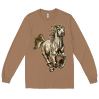 Toasted Coconut percheron horse Long Sleeve Tee - LillyAllenDesigns