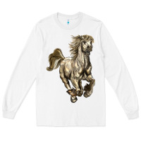 White percheron horse Long Sleeve Tee - LillyAllenDesigns