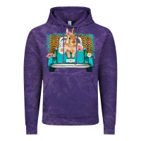 Cloud Purple easter bunny truck Vintage Hoodie - Artiststas