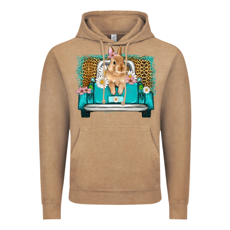 Easter Bunny Truck Vintage Hoodie by Artiststas | Teevron