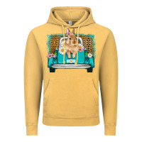 Vintage Mustard easter bunny truck Vintage Hoodie - Artiststas