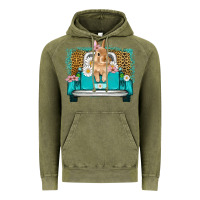 Vintage Olive easter bunny truck Vintage Hoodie - Artiststas