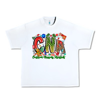 White Christmas CNA Urban Heavy Tee - CowhideDigitalArt