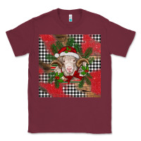 Burgundy Christmas merino Classic Tee - BarkalooDesign