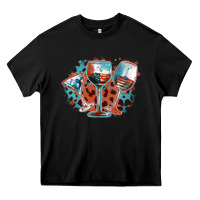 Black American wines Heavy Core Tee - FaDigitalArtStudio