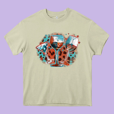 American Wines Heavy Core Tee Designed By Fadigitalartstudio