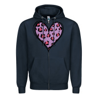 Navy Glitter Purple Leopard Heart Zipper Hoodie - Jasminsmagicworld