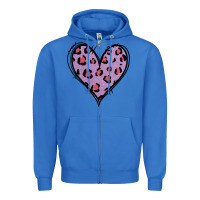 True Royal Glitter Purple Leopard Heart Zipper Hoodie - Jasminsmagicworld