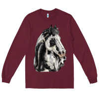 Burgundy paint horse Long Sleeve Tee - LillyAllenDesigns