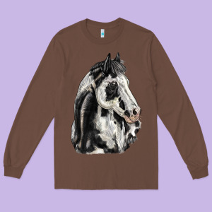 Paint Horse Long Sleeve Tee Designed By Lillyallendesigns