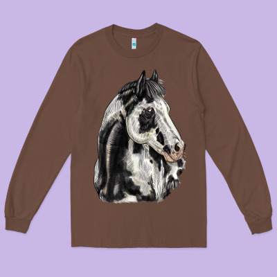 Paint Horse Long Sleeve Tee Designed By Lillyallendesigns
