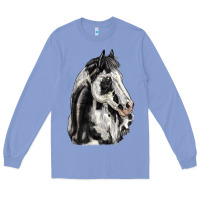 Colony Blue paint horse Long Sleeve Tee - LillyAllenDesigns
