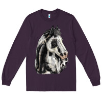 Plum paint horse Long Sleeve Tee - LillyAllenDesigns