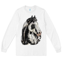 White paint horse Long Sleeve Tee - LillyAllenDesigns