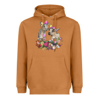 Meerkat floral baby goats Heavyweight Hoodie - RanaPortraitStore