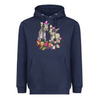 Floral Baby Goats Heavyweight Hoodie | Teevron