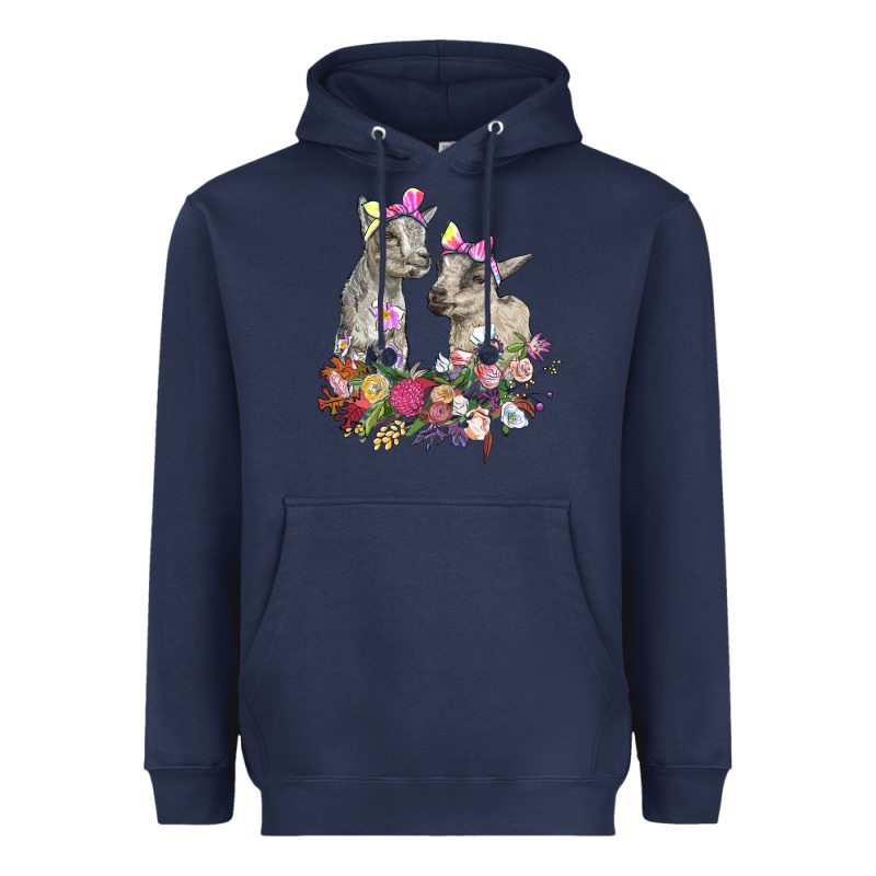 Floral Baby Goats Heavyweight Hoodie by RanaPortraitStore | Teevron