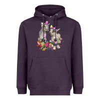 Plum floral baby goats Heavyweight Hoodie - RanaPortraitStore