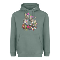 Sage floral baby goats Heavyweight Hoodie - RanaPortraitStore