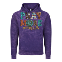 Cloud Purple pray more worry less Vintage Hoodie - Artiststas