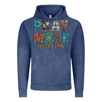 Vintage Denim pray more worry less Vintage Hoodie - Artiststas