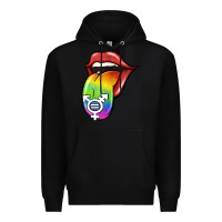 Black Pride LGBT Sign Tongue Premium Hoodie - Jasminsmagicworld